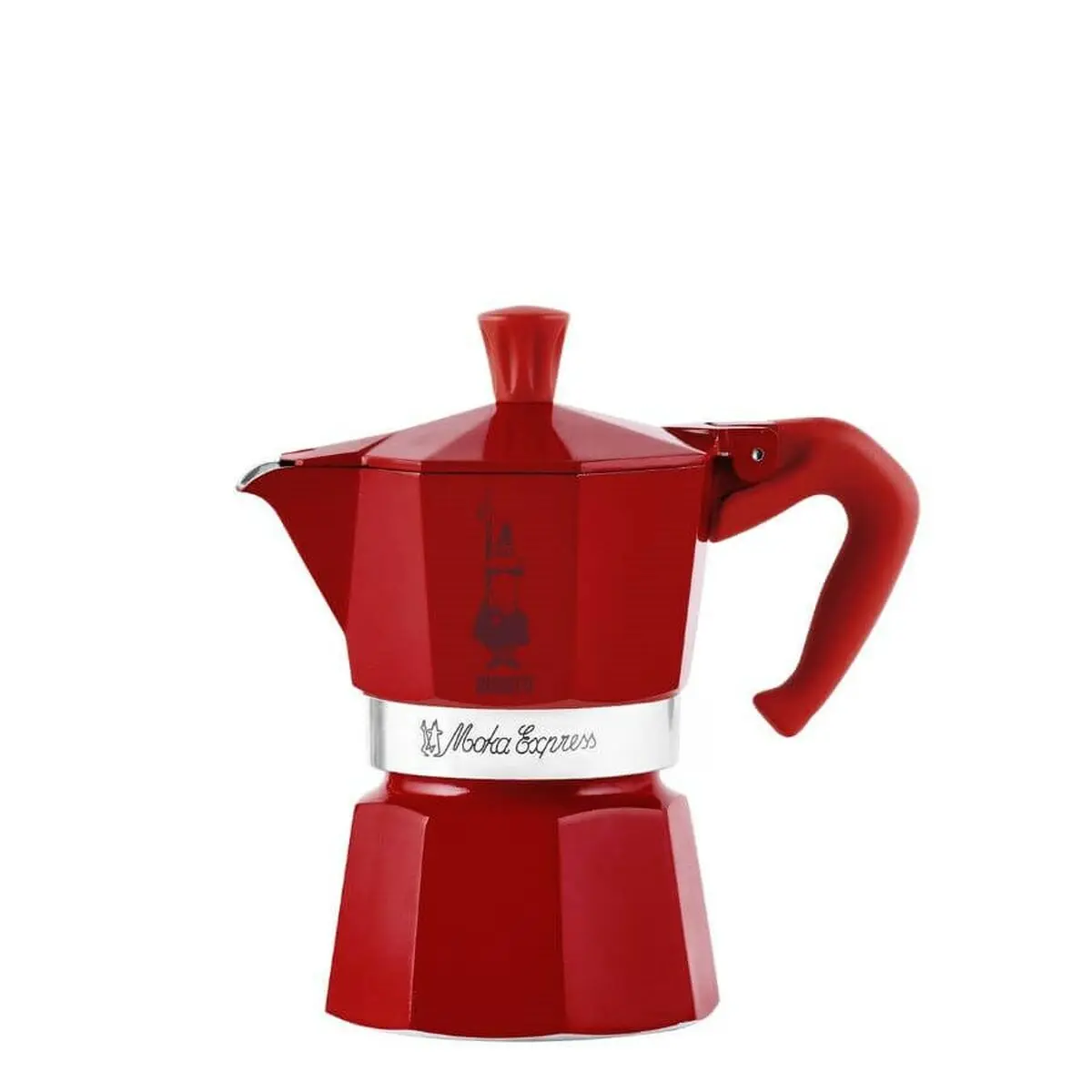 Caffettiera Italiana Bialetti Winter Wonderland Rosso Argentato Alluminio 3 Tazze