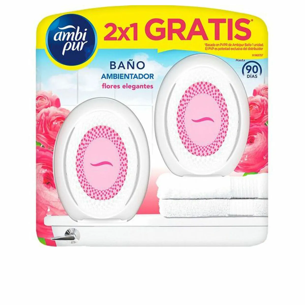 Deodorante per WC Ambi Pur Flores Elegantes 2 Unità