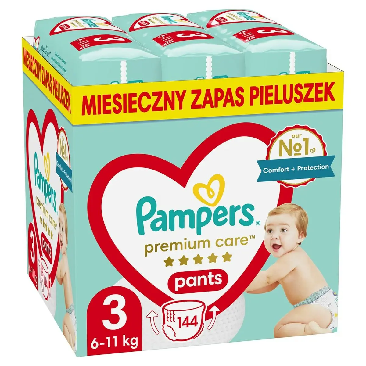 Pannolini usa e getta Pampers                                 6-11 kg 3 (144 Unità)