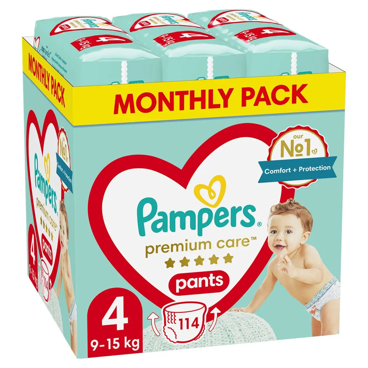 Pannolini usa e getta Pampers                                 9-15 kg 4 (114 Unità)