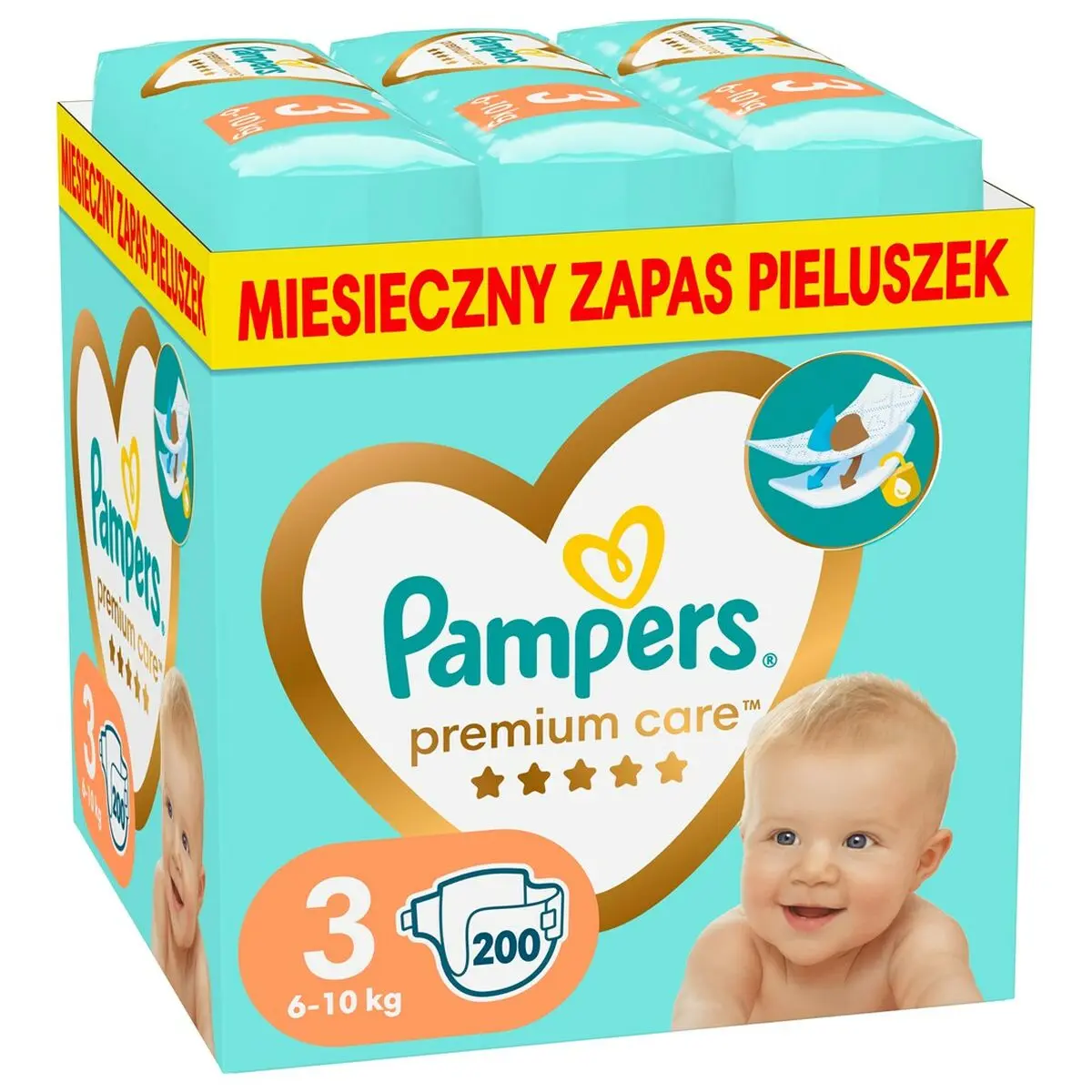 Pannolini usa e getta Pampers 3 (200 Unità)