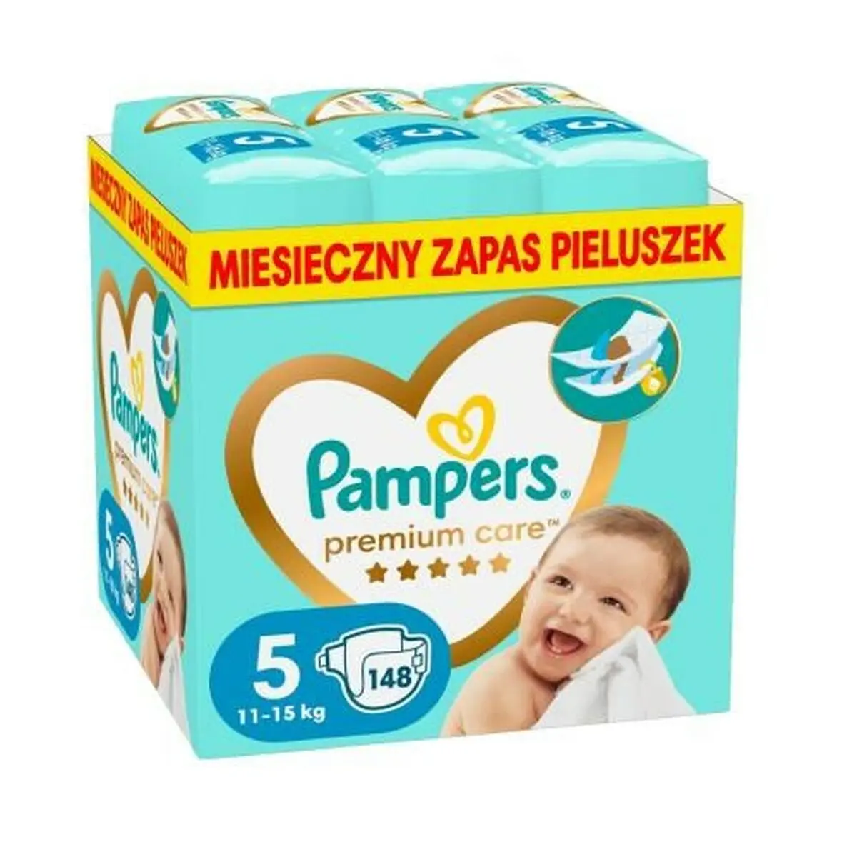 Pannolini usa e getta Pampers 5 (148 Unità)