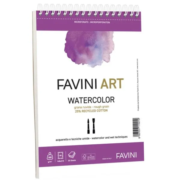 CF5 FAVINI ART WATERCOLOUR SPIR A5