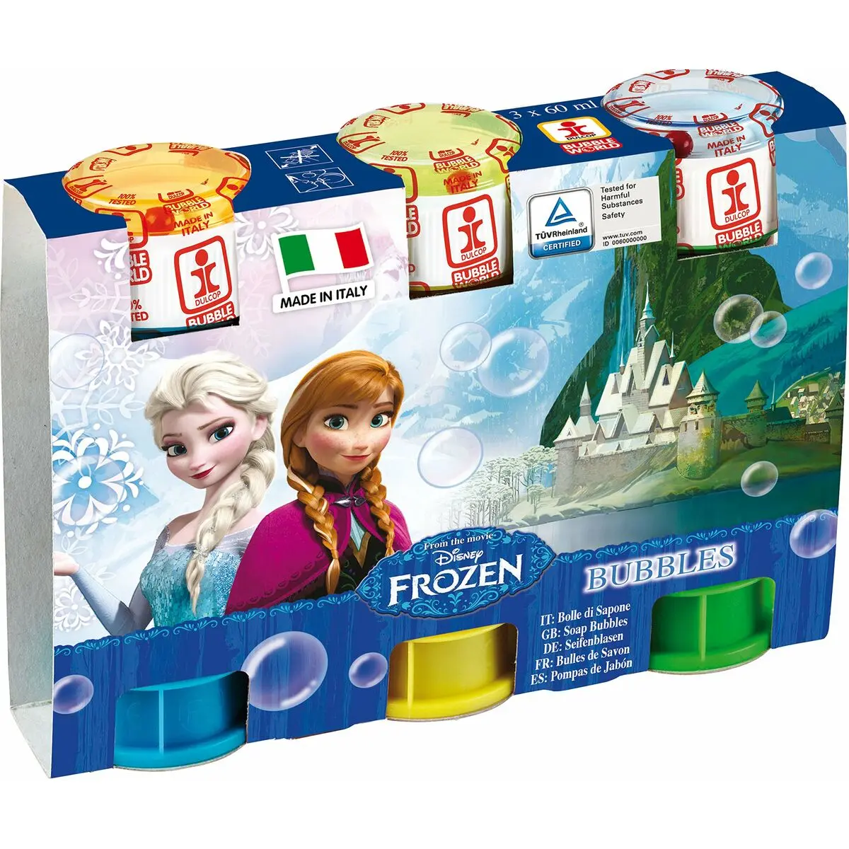 Set di bolle di sapone Frozen 3 Pezzi 60 ml