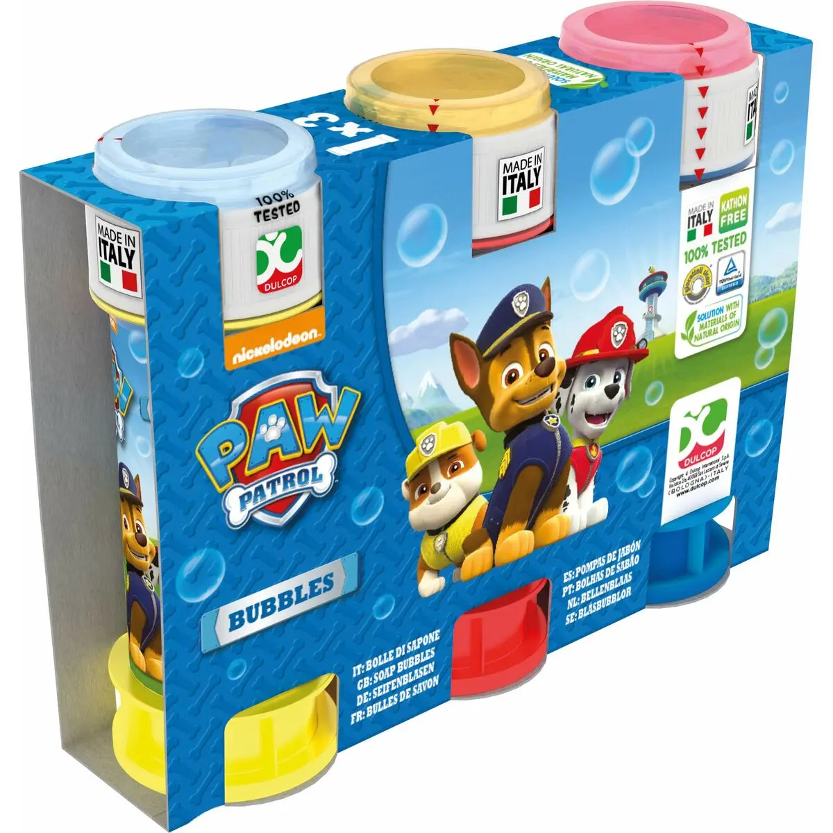 Set di bolle di sapone The Paw Patrol 3 Pezzi 60 ml