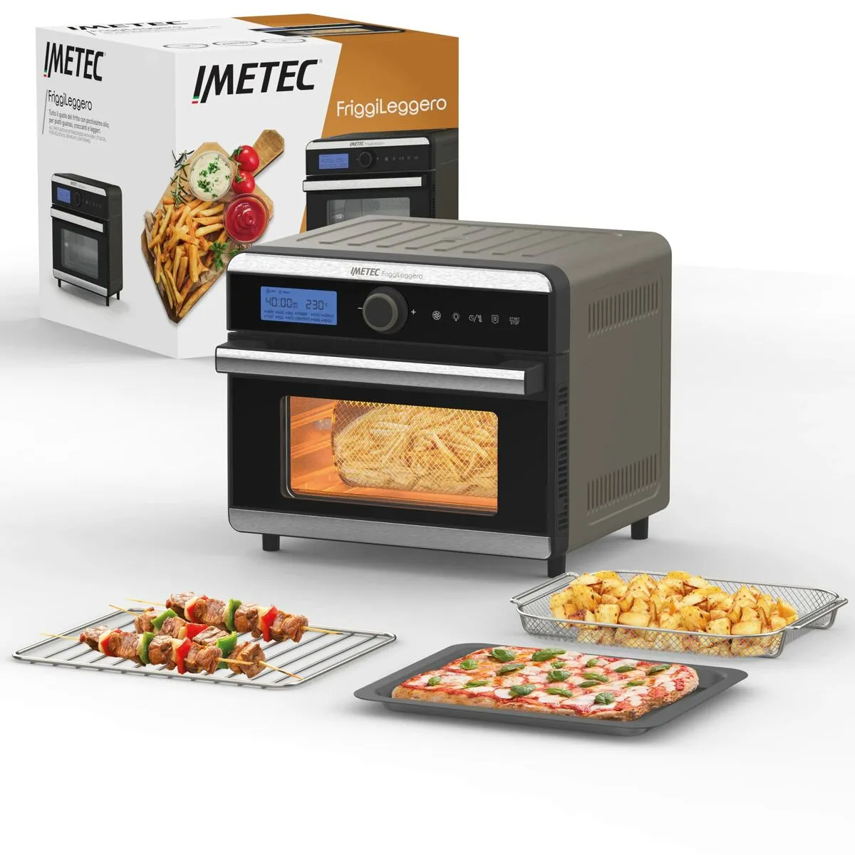 Friggitrice senza Olio IMETEC FRIGGI LEGGERO Nero Grigio 1550 W