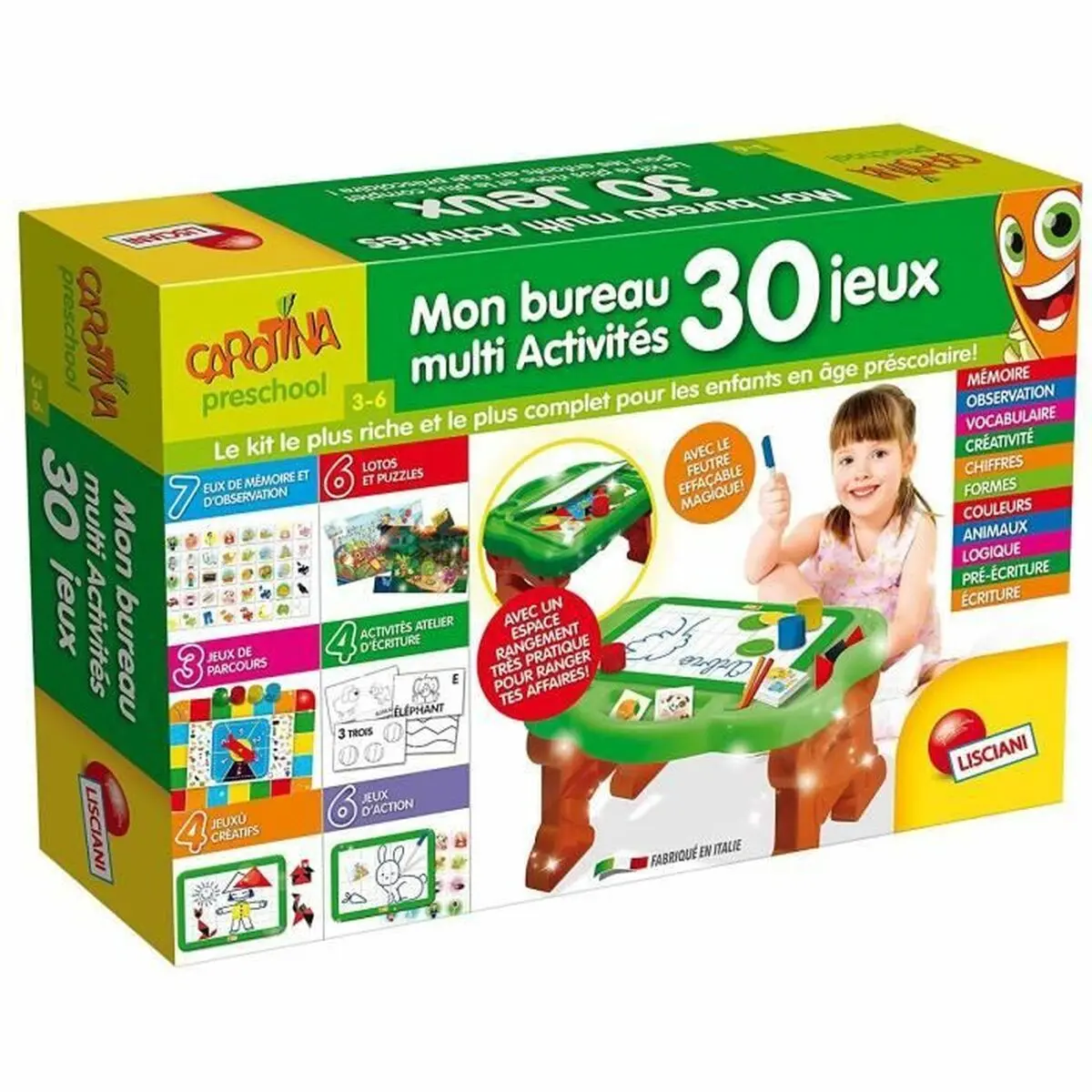 Gioco Educativo Lisciani Giochi Carotina educational desk 30 fun learning games (FR)