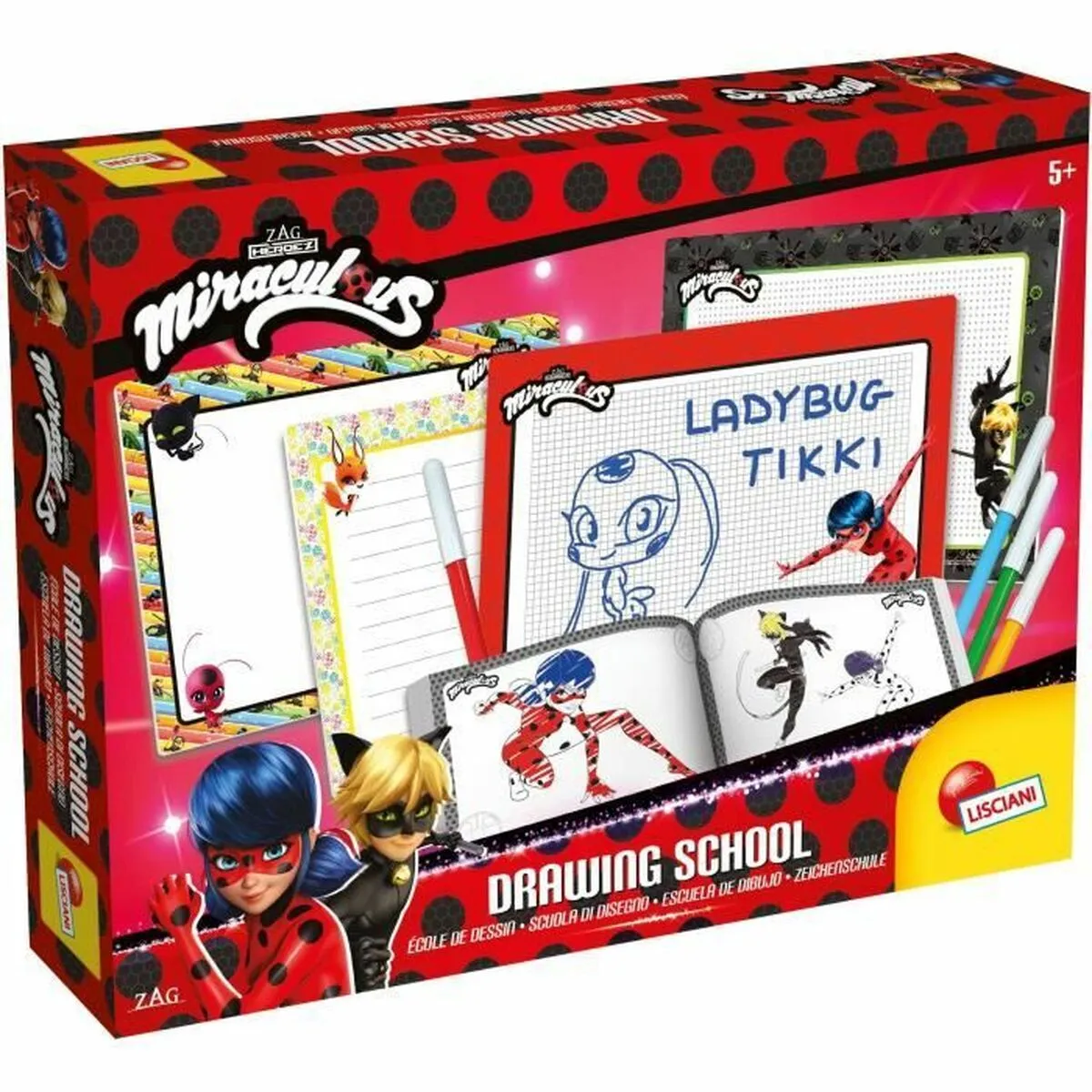 Schede da disegno Lisciani Giochi Miracoulos LadyBug Multicolore