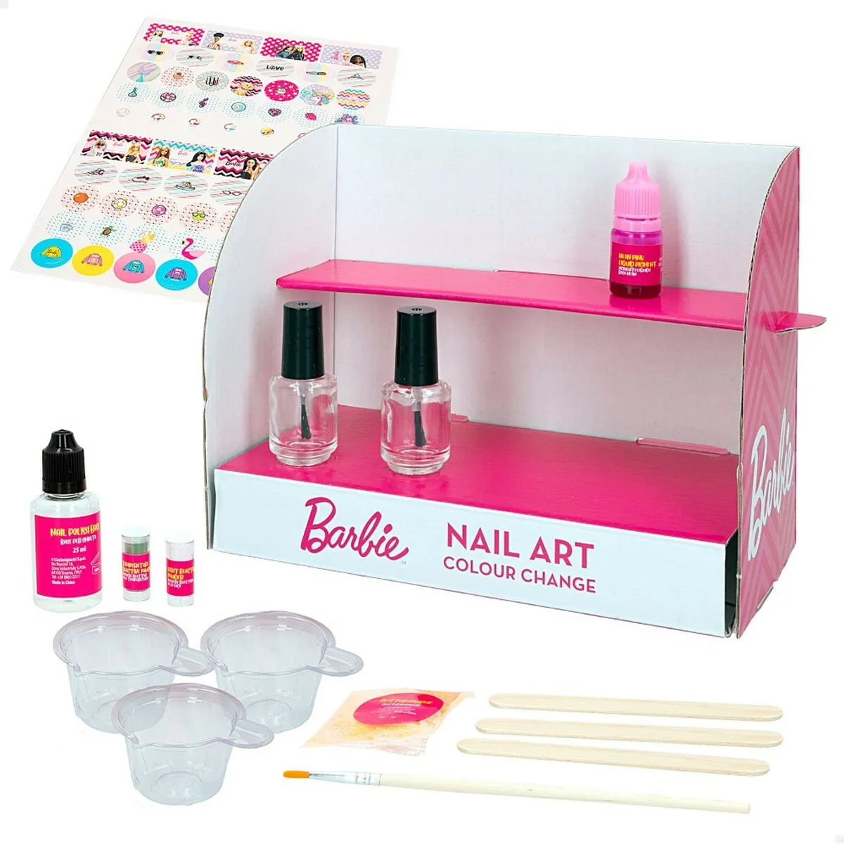 Kit per creare il trucco Barbie Studio Color Change Smalto per unghie 15 Pezzi