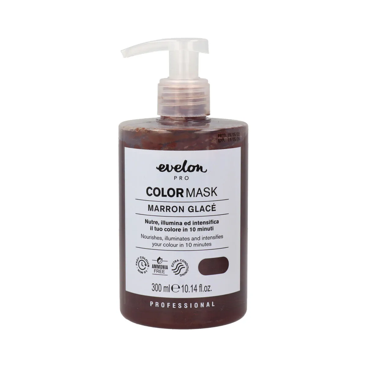 Maschera per Capelli Evelon Pro Pro Color Marrón Glacé Senza ammoniaca (300 ml)