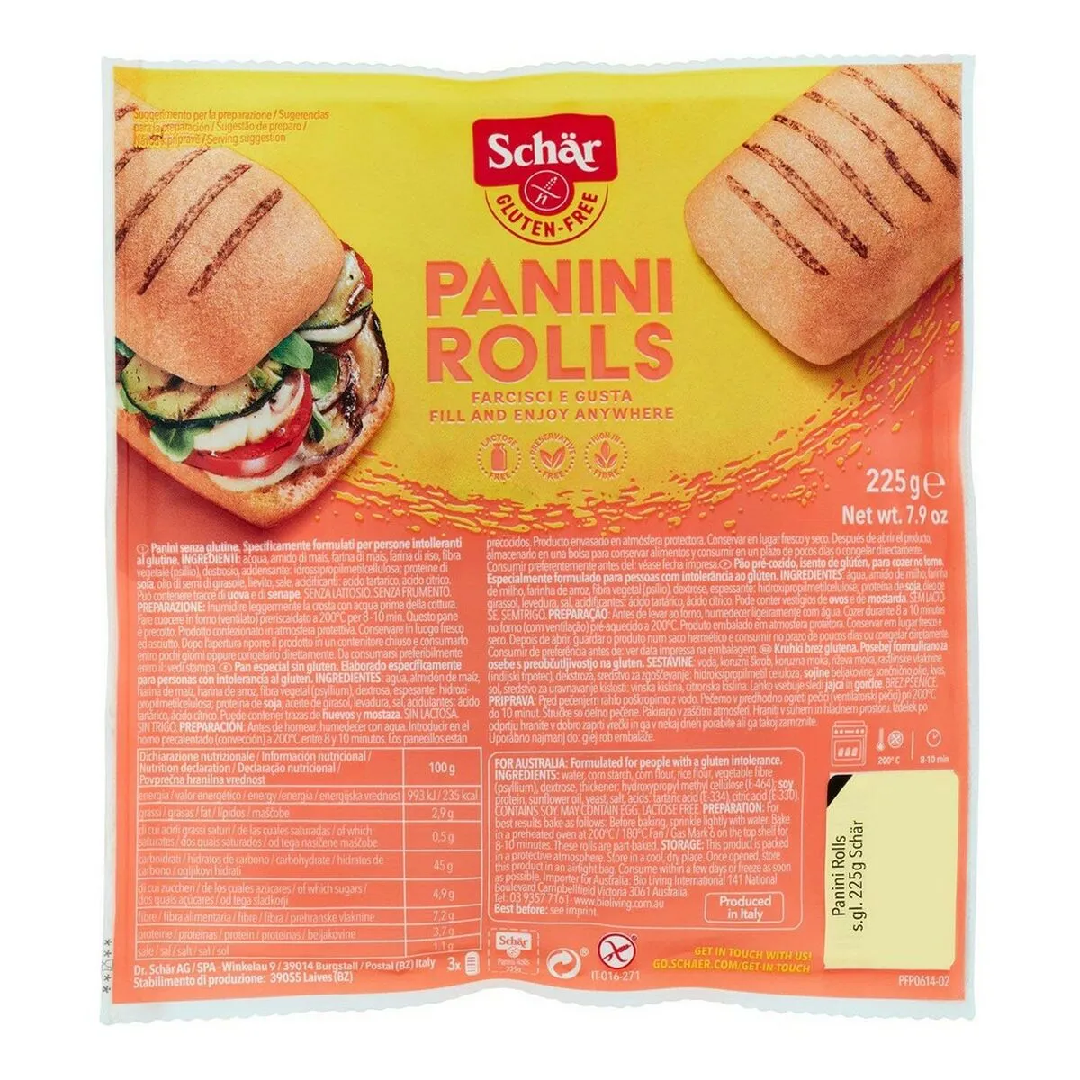 Pane Schar Panini Rolls (225 g)