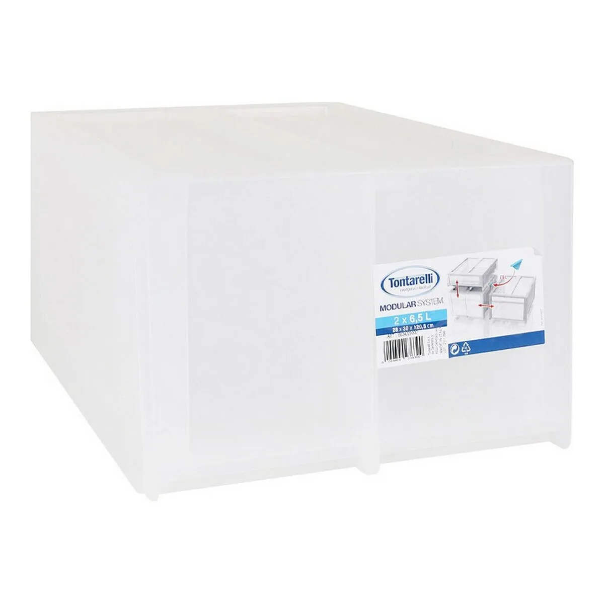 Cassettiera Tontarelli Modular Bianco Plastica (29 x 38 x 20,5 cm)