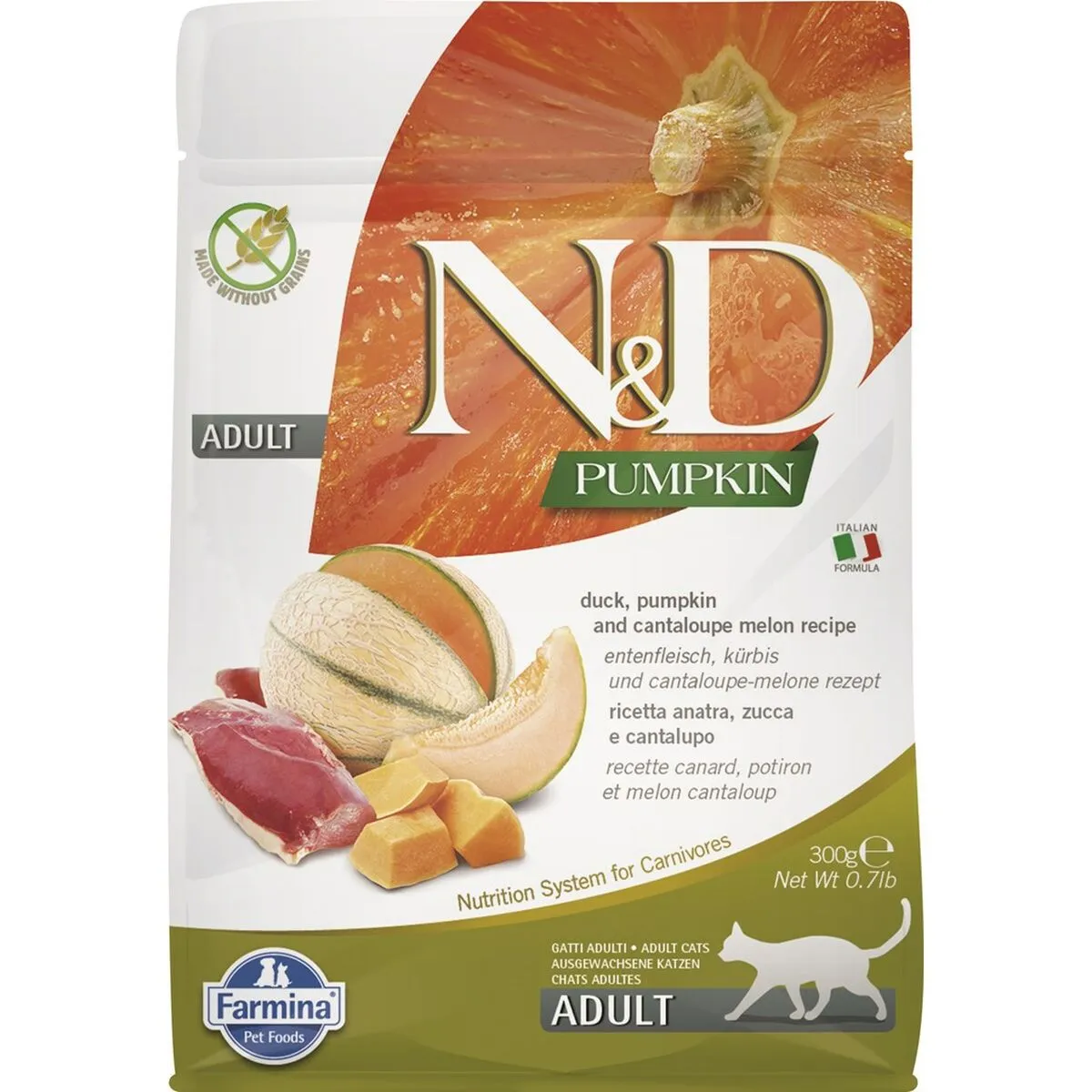 Cibo per gatti Farmina N&D Adulto Anatra Zucca 300 g