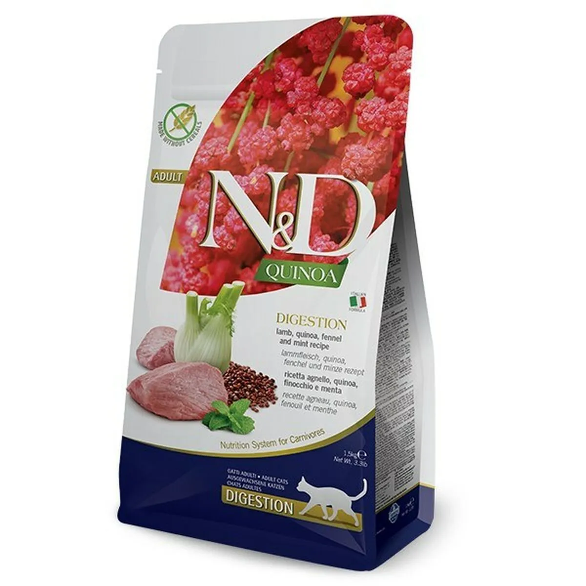 Cibo per gatti Farmina Digestion Adulto Menta Agnello 1,5 Kg