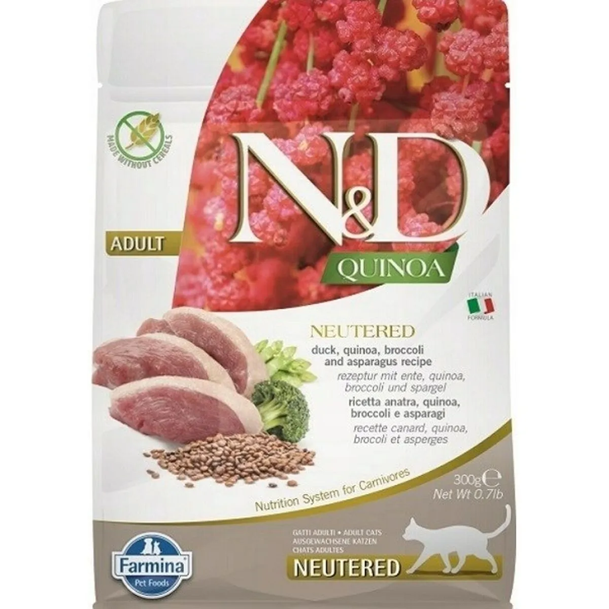 Cibo per gatti Farmina N&D Quinoa Adulto Anatra 300 g