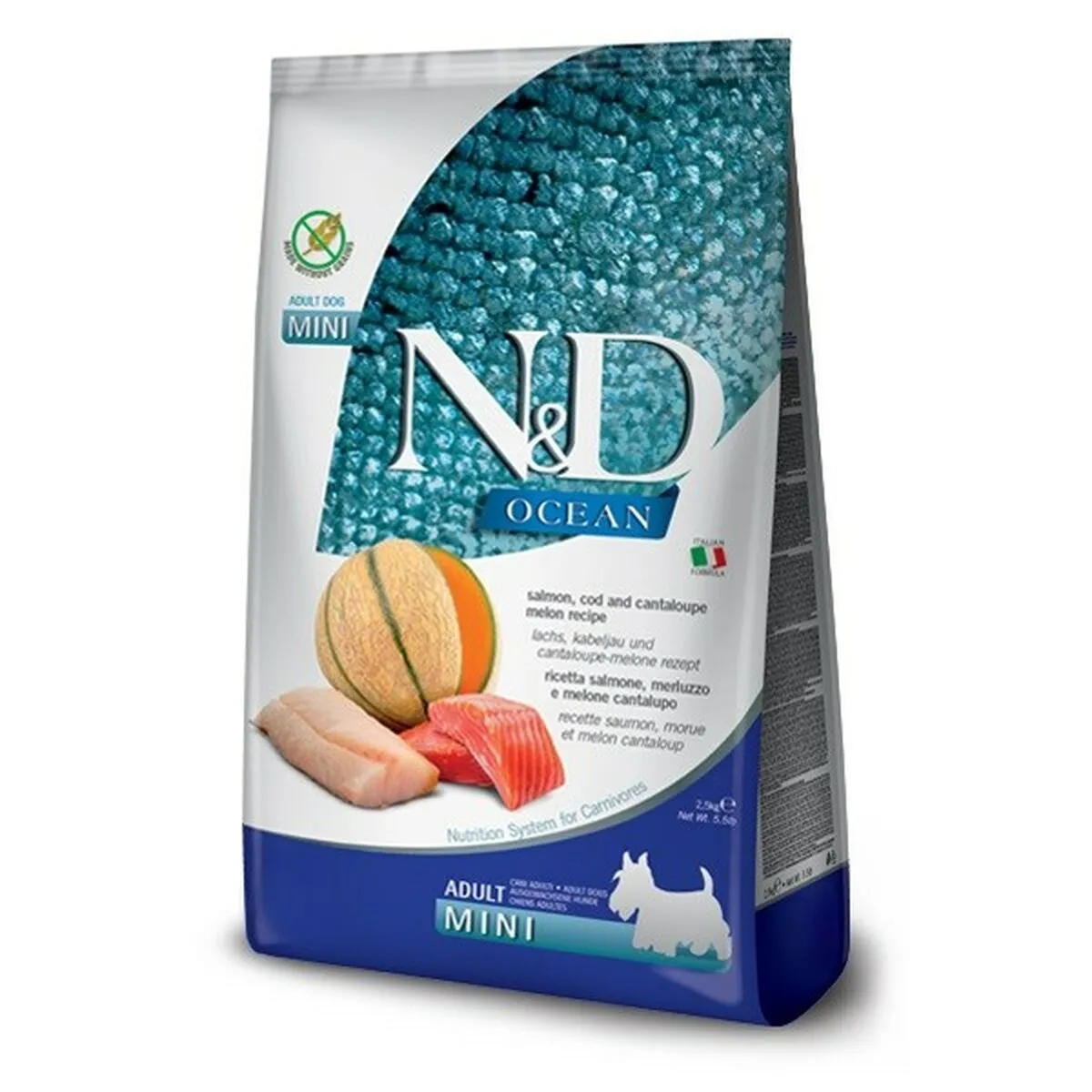 Cibo per Cani Farmina N&D Adulto Salmone Baccalà 2,5 kg