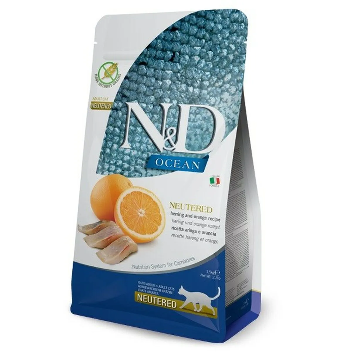 Cibo per gatti Farmina N&D Ocean Adulto Arancio 1,5 Kg