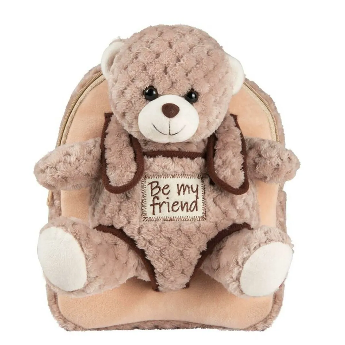 Zaino per Bambini Perletti Milly Marrone Orsetto di Peluche 26 x 21 x 8 cm