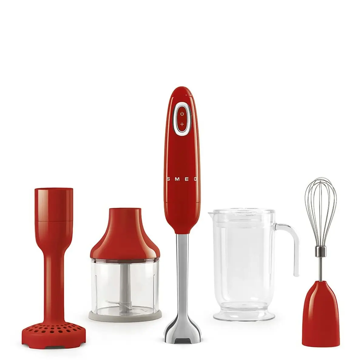 Frullatore a Immersione Multifunzione con Accessori Smeg HBF22RDEU Rosso 700 W