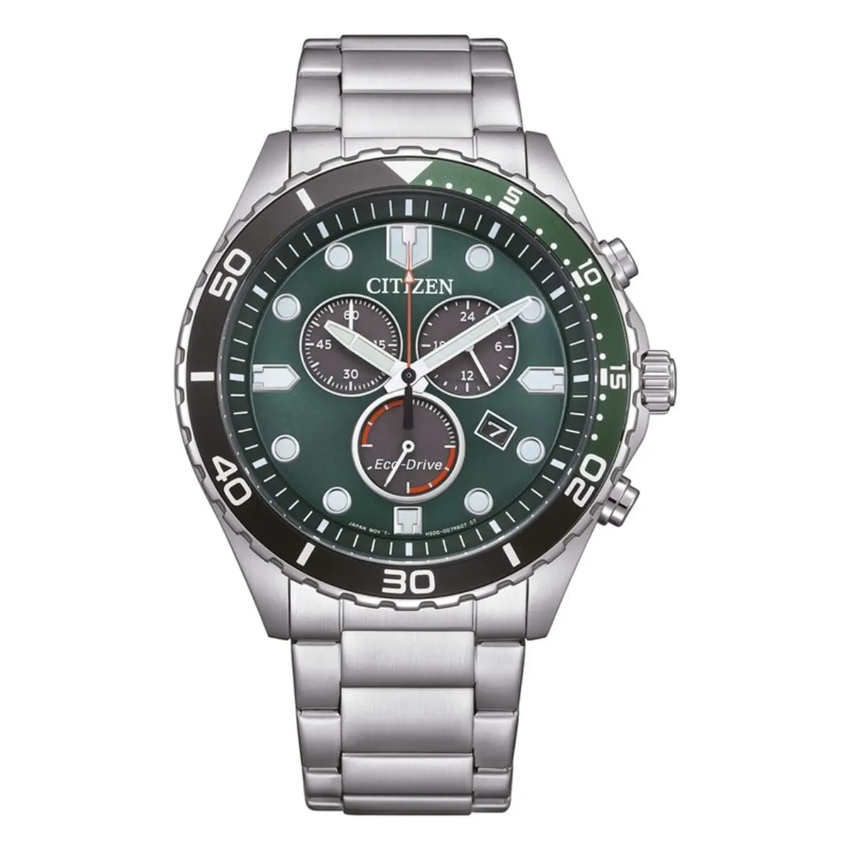 Orologio Uomo Citizen AT2561-81X Verde Argentato