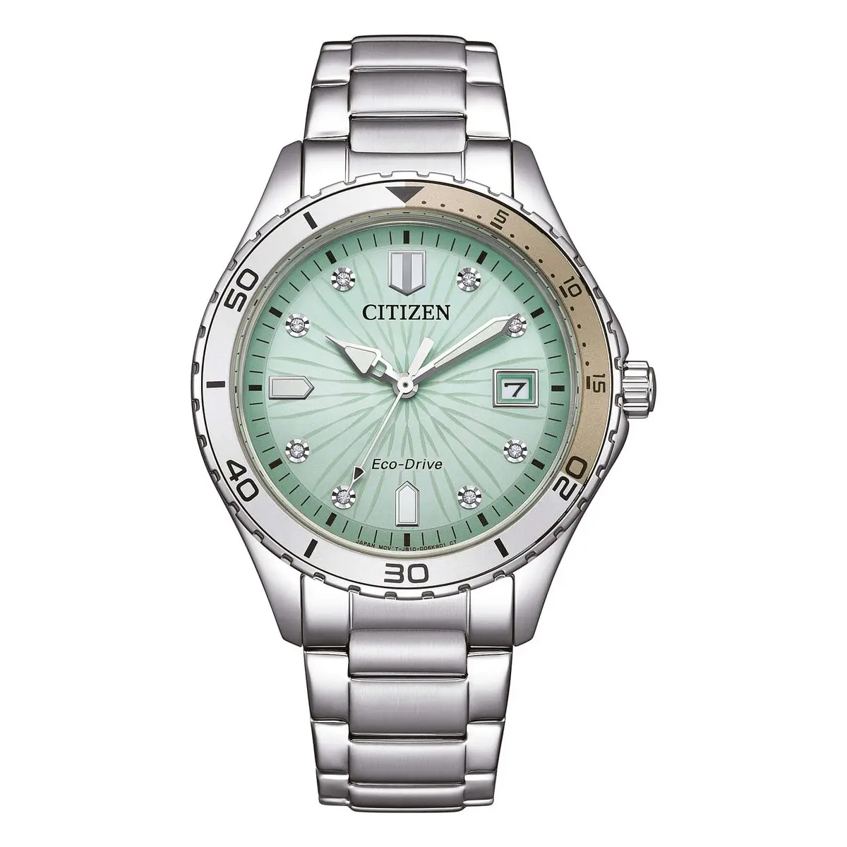 Orologio Uomo Citizen FE6170-88L Verde Argentato