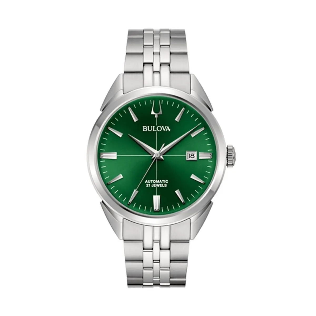 Orologio Uomo Bulova 96B424 Verde Argentato