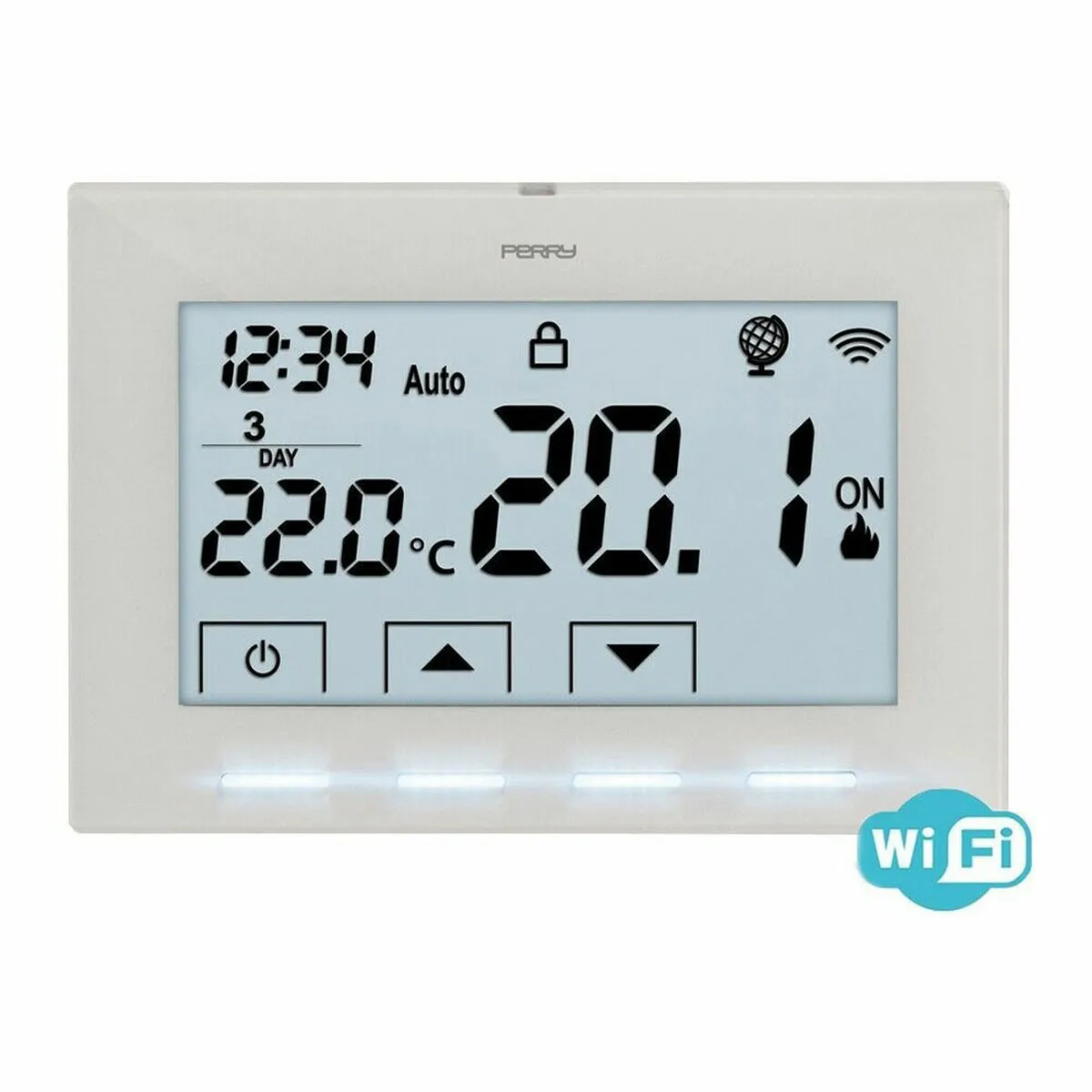 Cronotermostato per Condizionatore Perry 1tx cr029 Wi-Fi Bianco