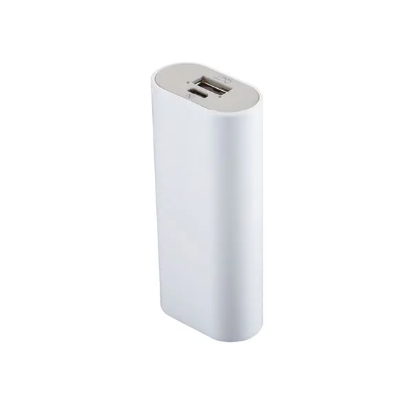 PC POWER BANK 5000MAH WHITE