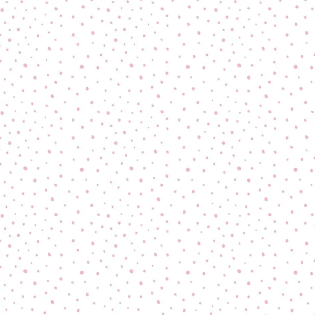 Noordwand Carta da Parati Mondo baby Confetti Dots Bianco, Rosa, Beige