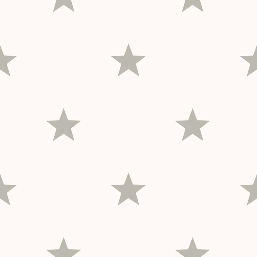 Noordwand Carta Parati Friends & Coffee Little Stars Grigio e Bianco