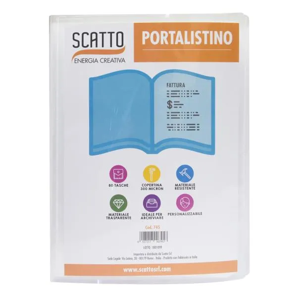 PORTALISTINO PERSONALIZZ. 40 FOGLI