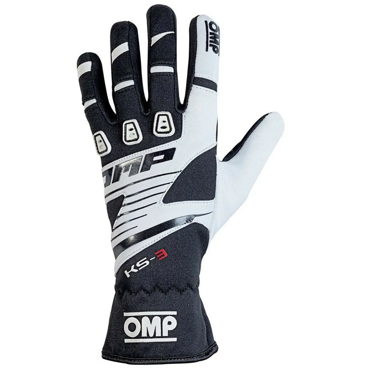 Guanti Karting OMP KS-3 Bianco/Nero Nero/Bianco M