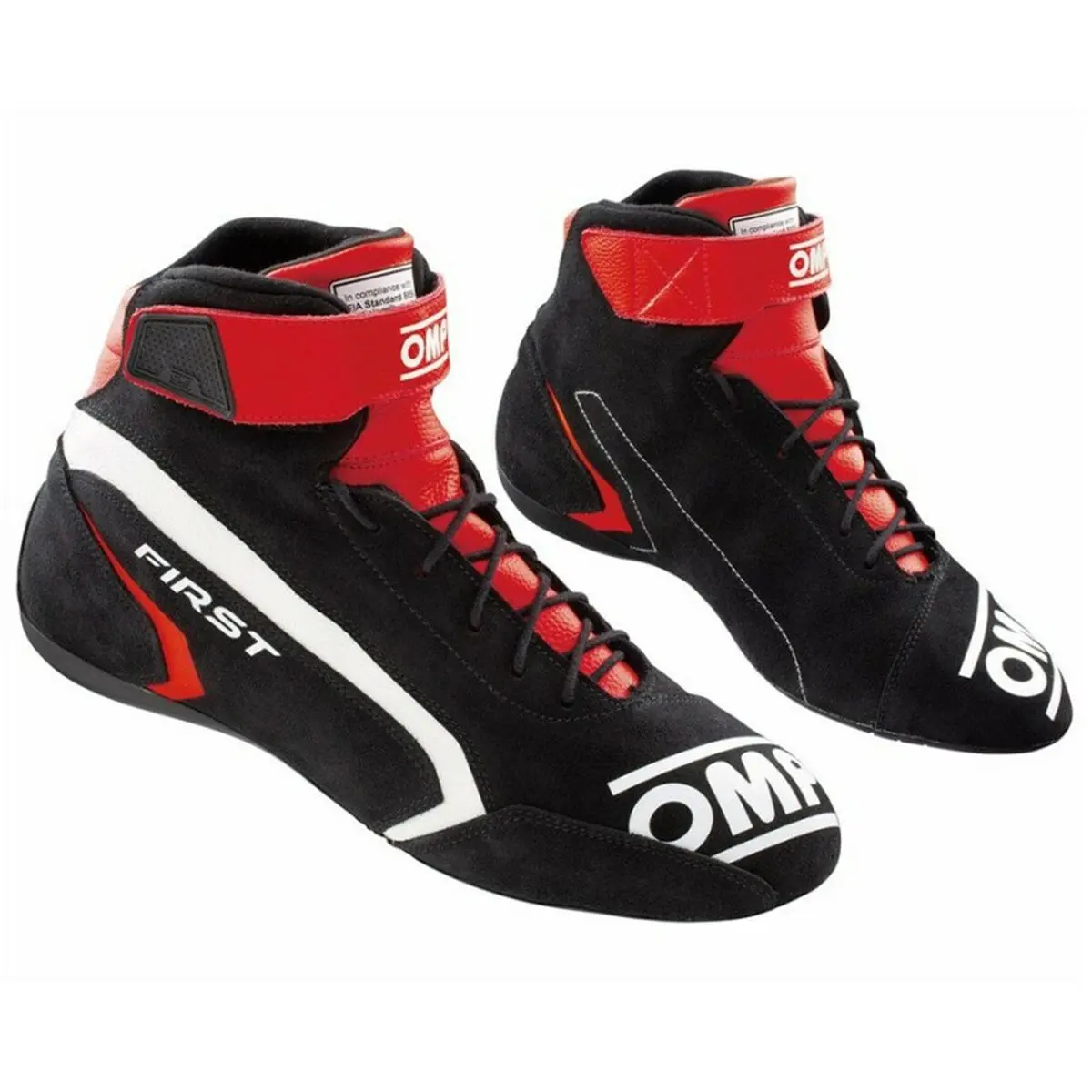 Stivali Racing OMP FIRST Nero/Rosso 45