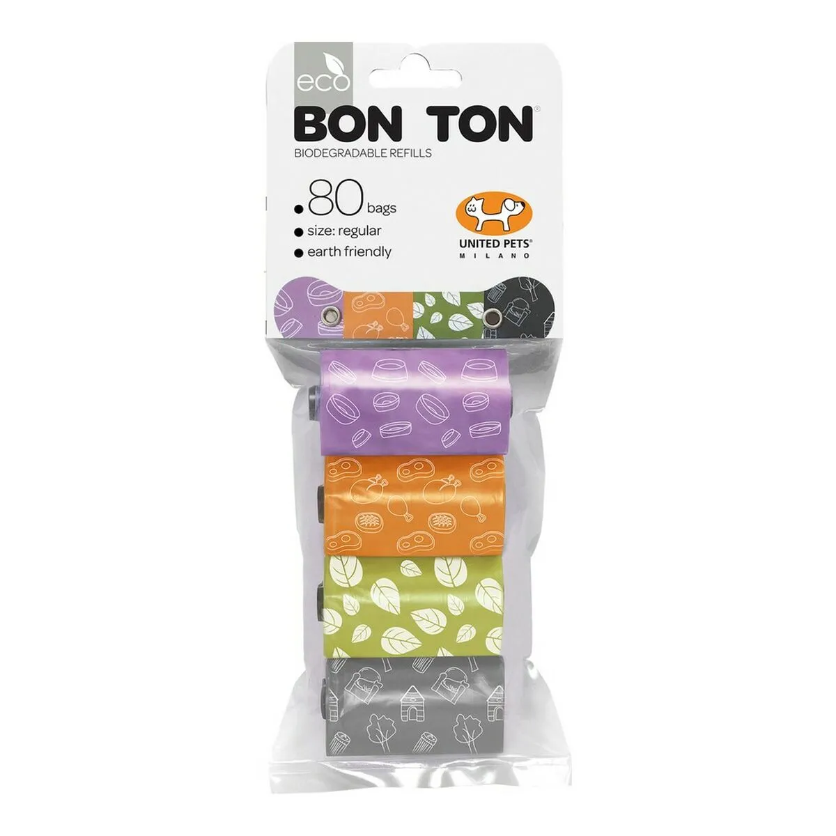 Borse igieniche United Pets Bon Ton Regular Cane Colori assortiti (4 x 20 uds)