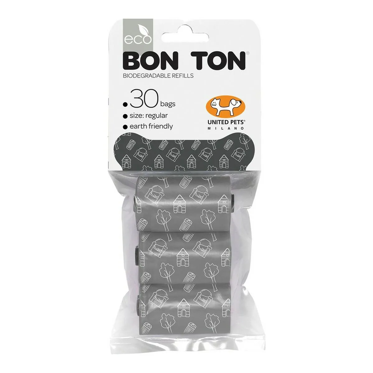 Borse igieniche United Pets Bon Ton Regular Cane Grigio (3 x 10 uds)