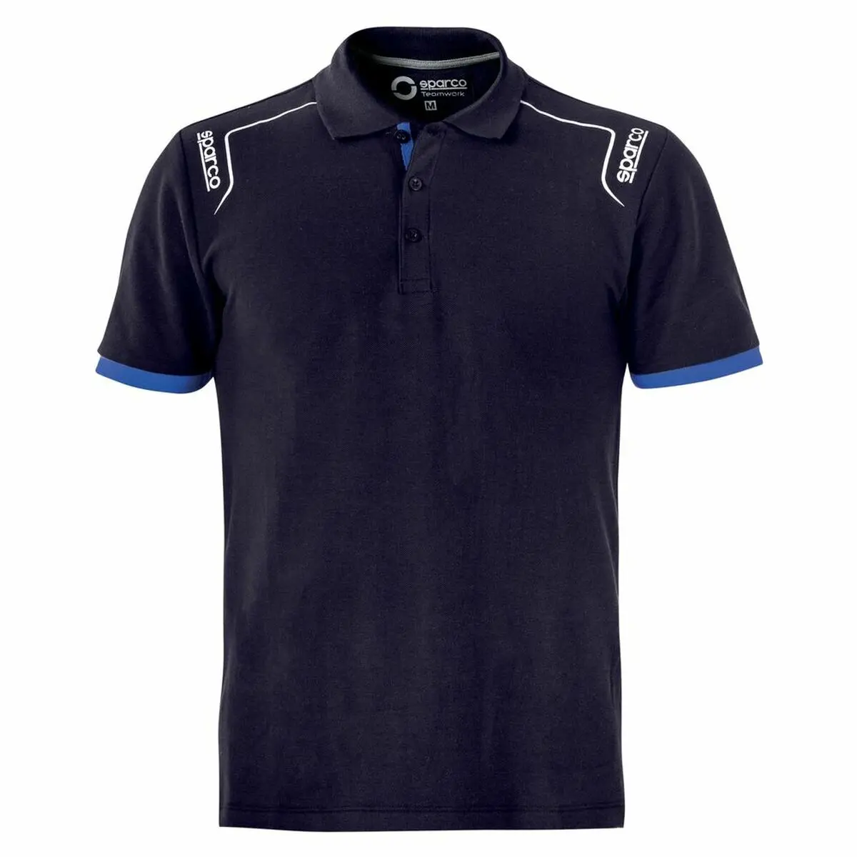 Polo a Maniche Corte Sparco STRETCH Blu Marino (Taglia M)