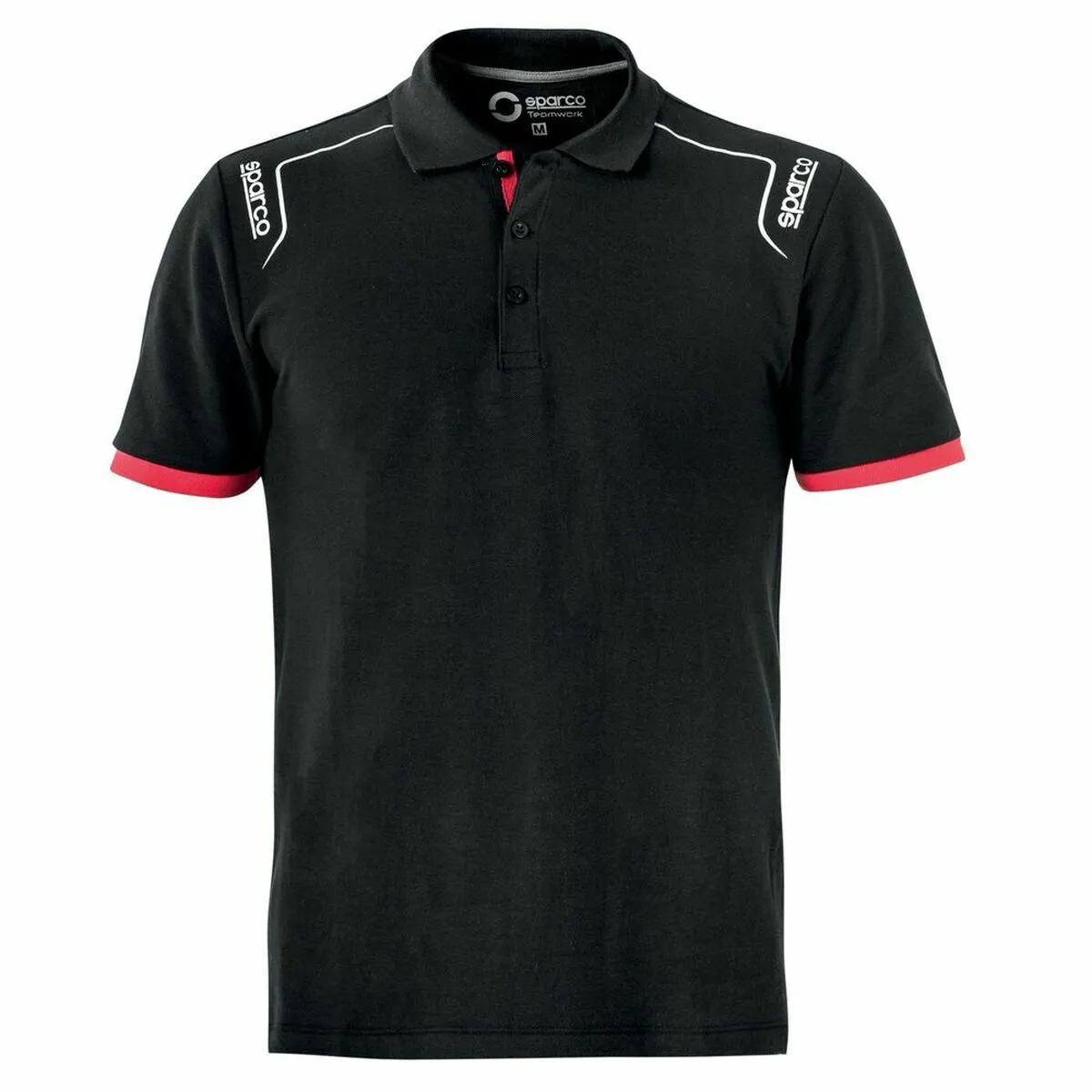 Polo a Maniche Corte Uomo Sparco TECH STRETCH Nero