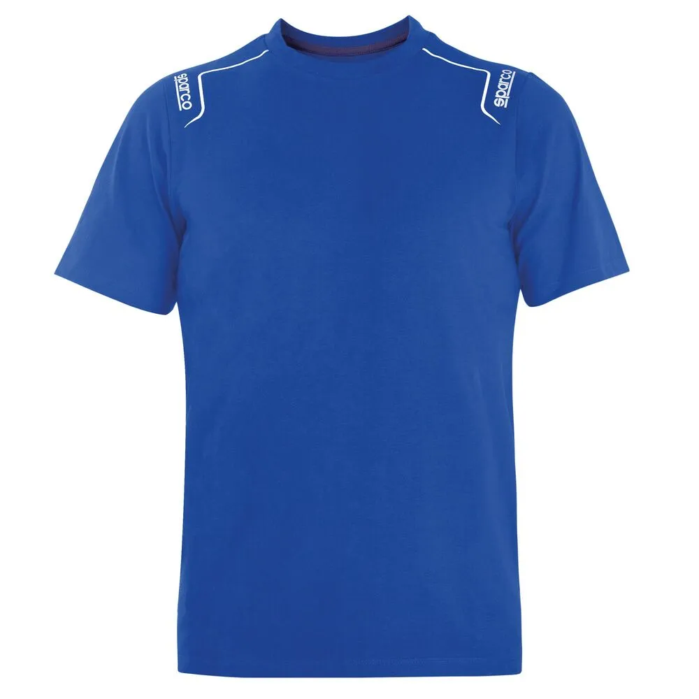 Maglia a Maniche Corte Uomo Sparco S02408AZ2M Azzurro (Taglia M)