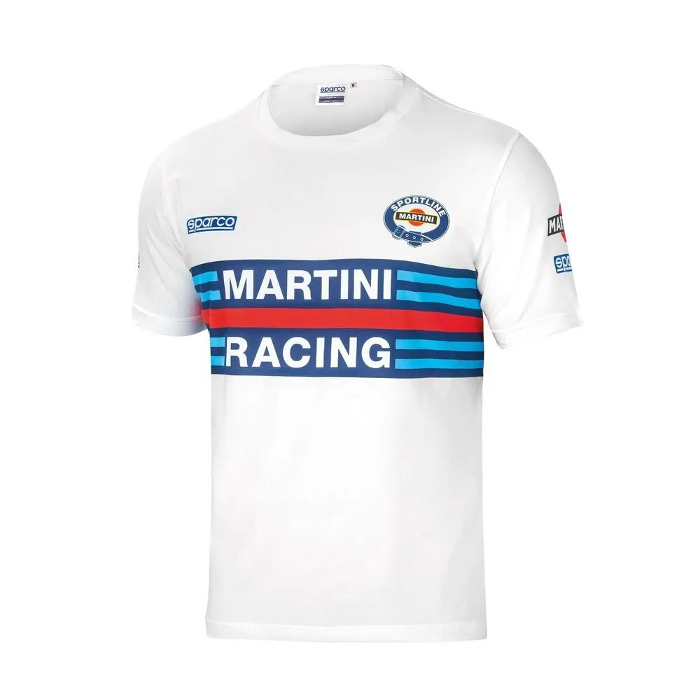 Maglia a Maniche Corte Sparco MARTINI RACING Taglia M Bianco