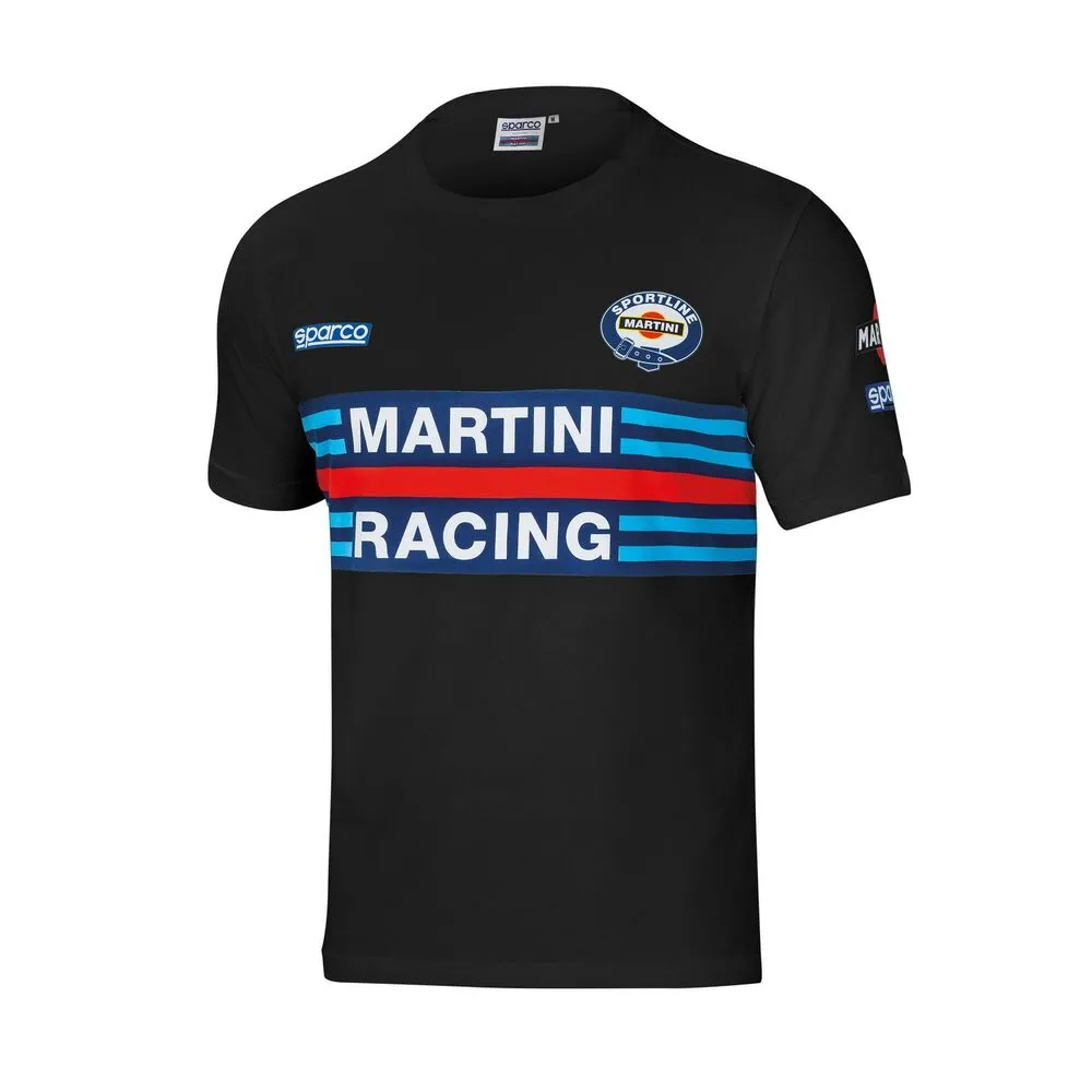 Maglia a Maniche Corte Sparco MARTINI RACING Nero Taglia M