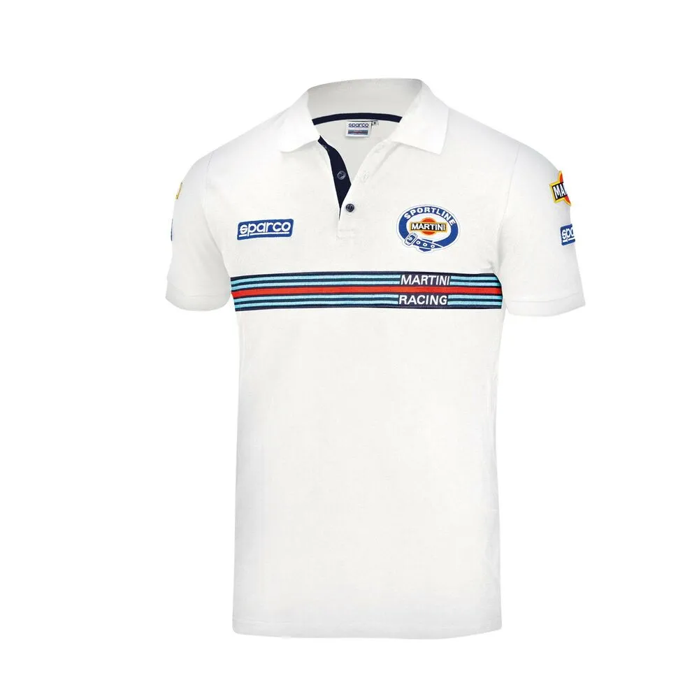 Polo a Maniche Corte Sparco Martini Racing Bianco