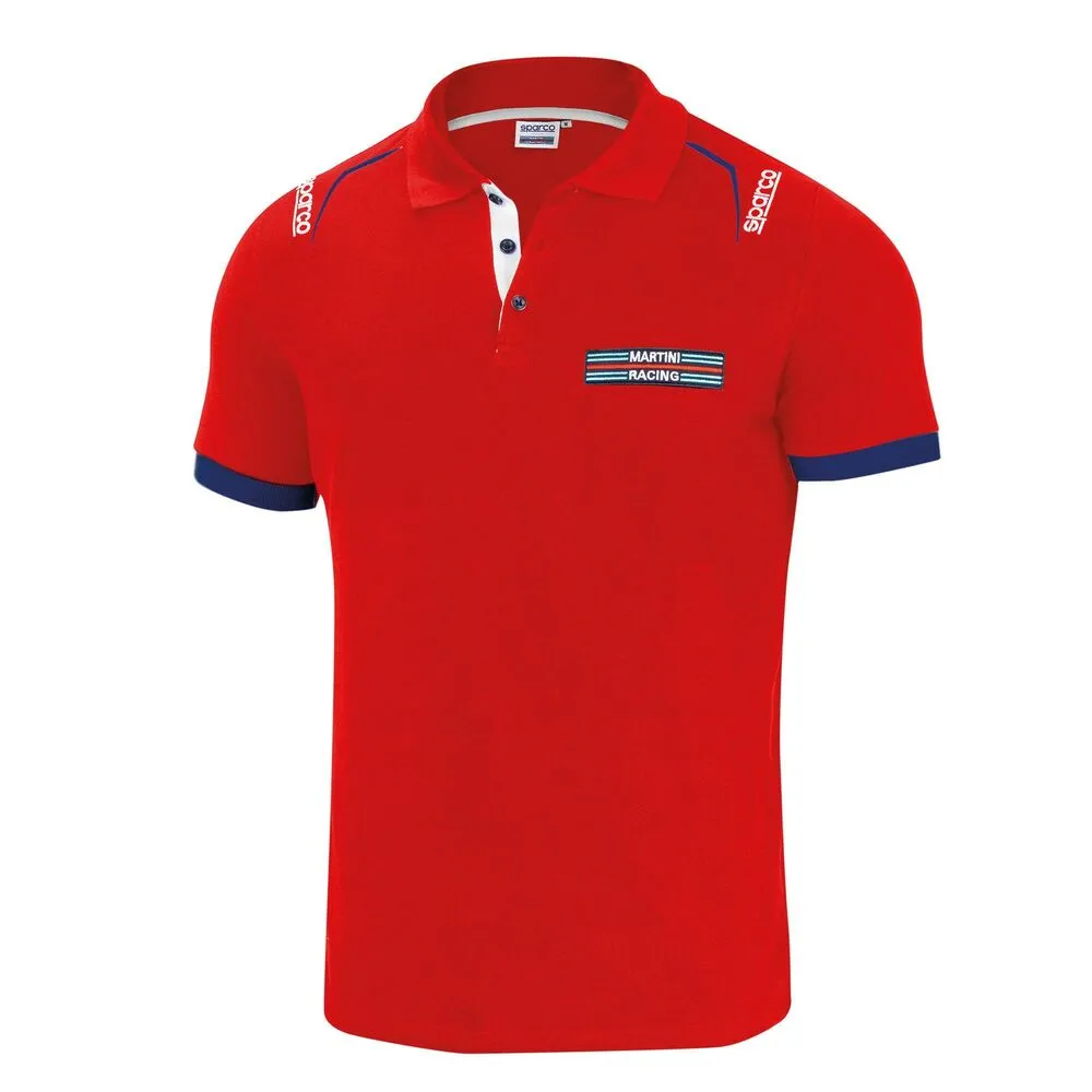 Polo a Maniche Corte Uomo Sparco Martini Racing Rosso (Taglia M)