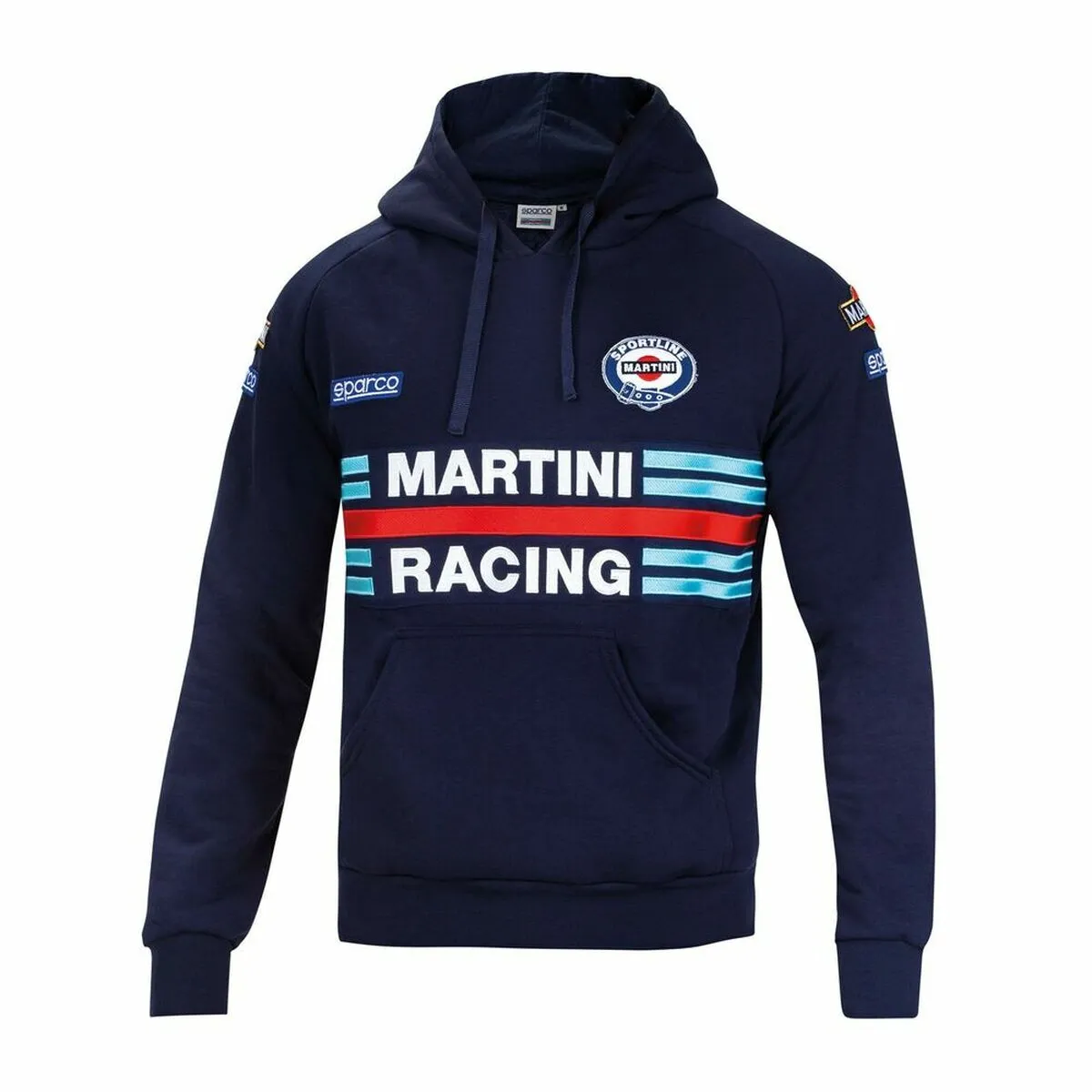 Felpa con Cappuccio Uomo Sparco MARTINI RACING Taglia L Blu Marino