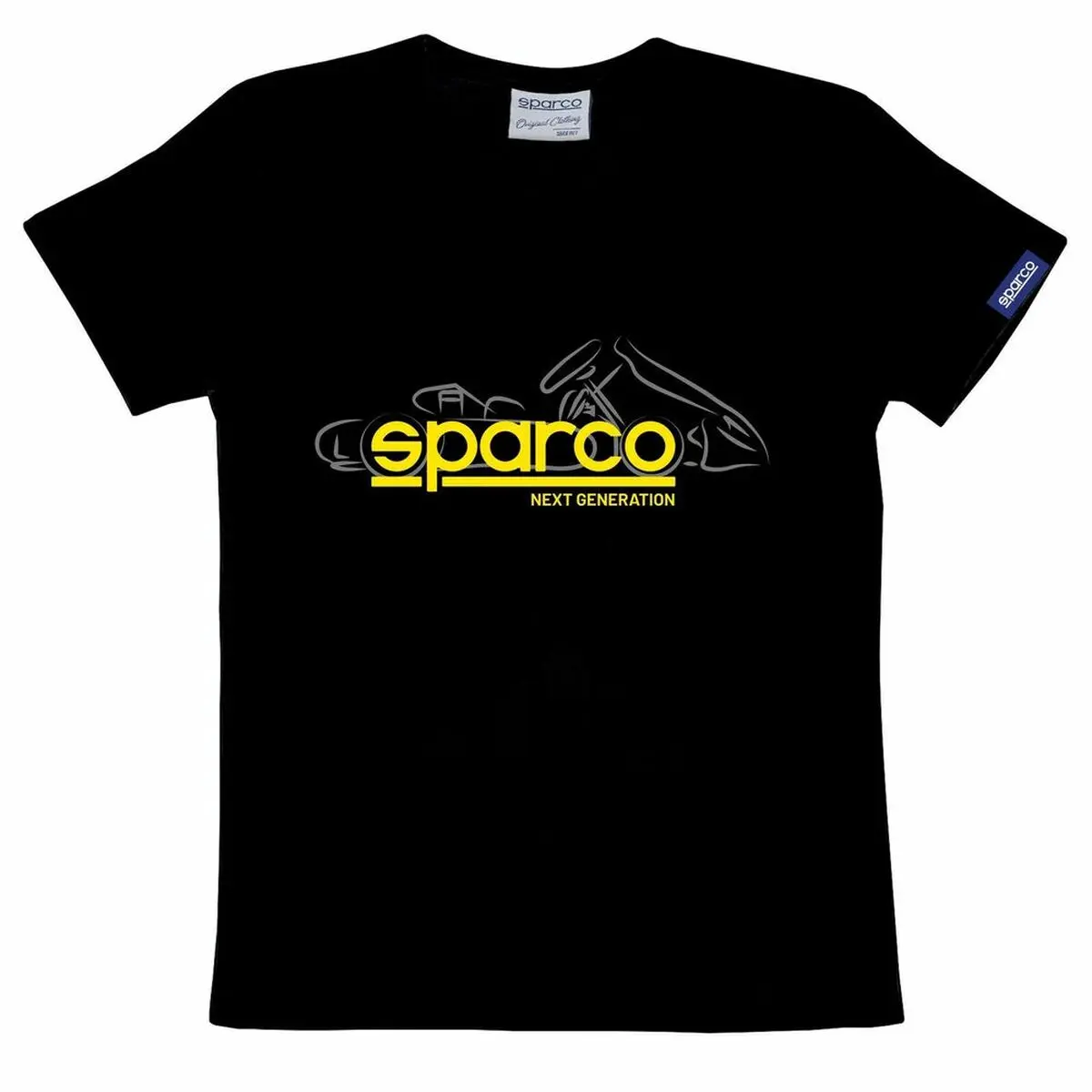 Maglia Sparco YOU NEVER RUN ALONE Nero Bambini (6 Anni)