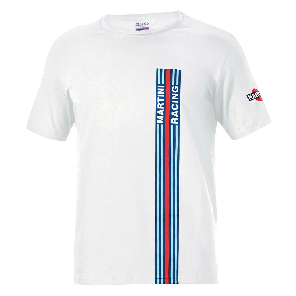 Maglia a Maniche Corte Uomo Sparco Martini Racing Bianco (Taglia S)