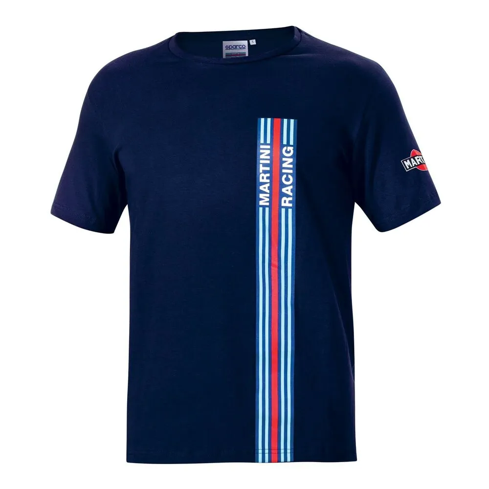 Maglia a Maniche Corte Uomo Sparco Martini Racing Blu Marino (Taglia S)