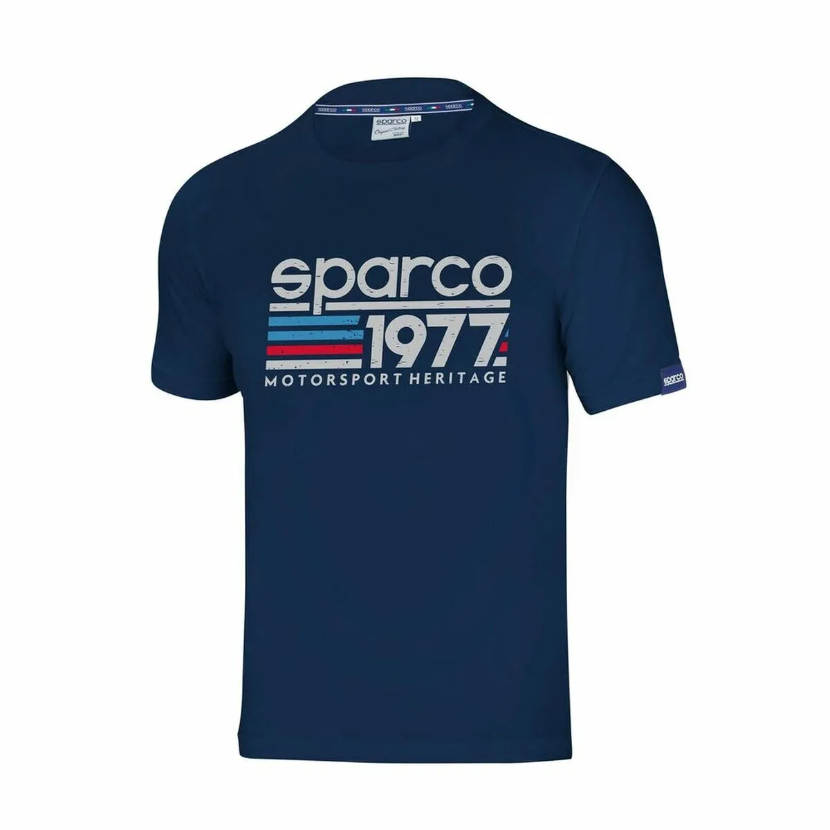 Maglia a Maniche Corte Sparco S01329BM2M Blu Marino