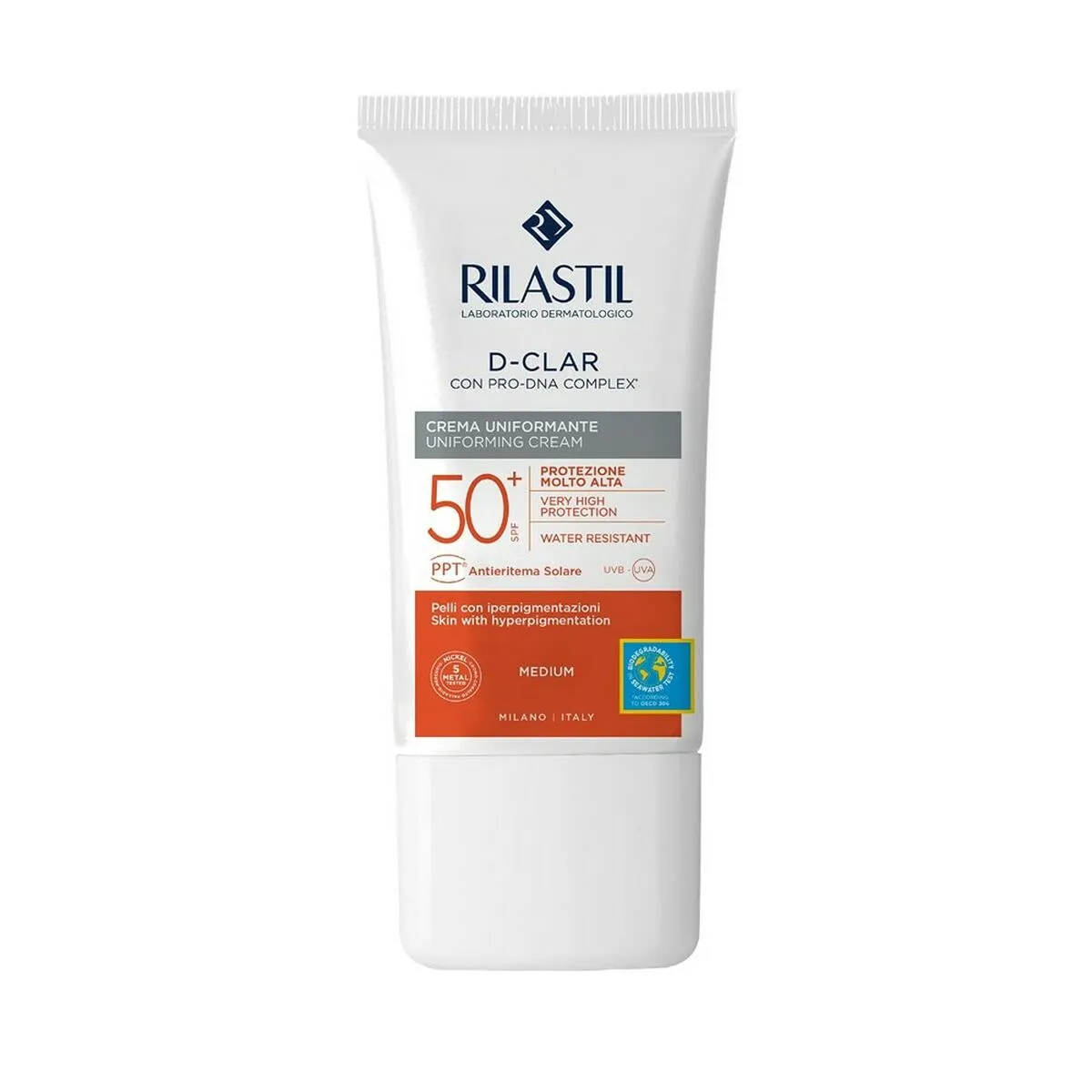 Fluido Solare Antimacchie Rilastil Sun System D-Clar Spf 50+ Medium (40 ml)