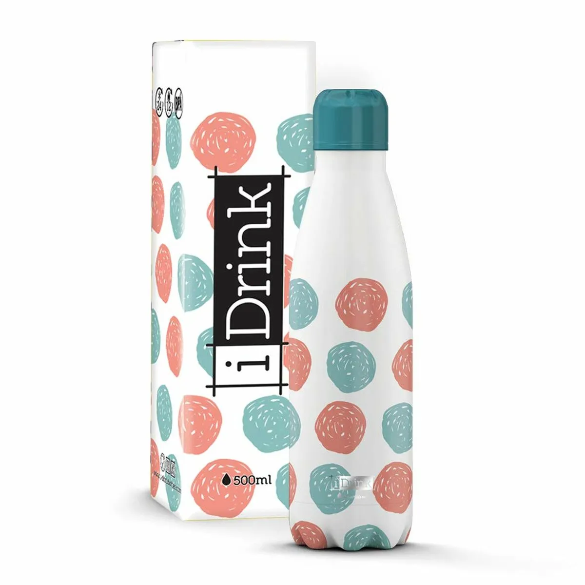 Bottiglia Térmica iTotal Dots Bianco Acciaio inossidabile 500 ml