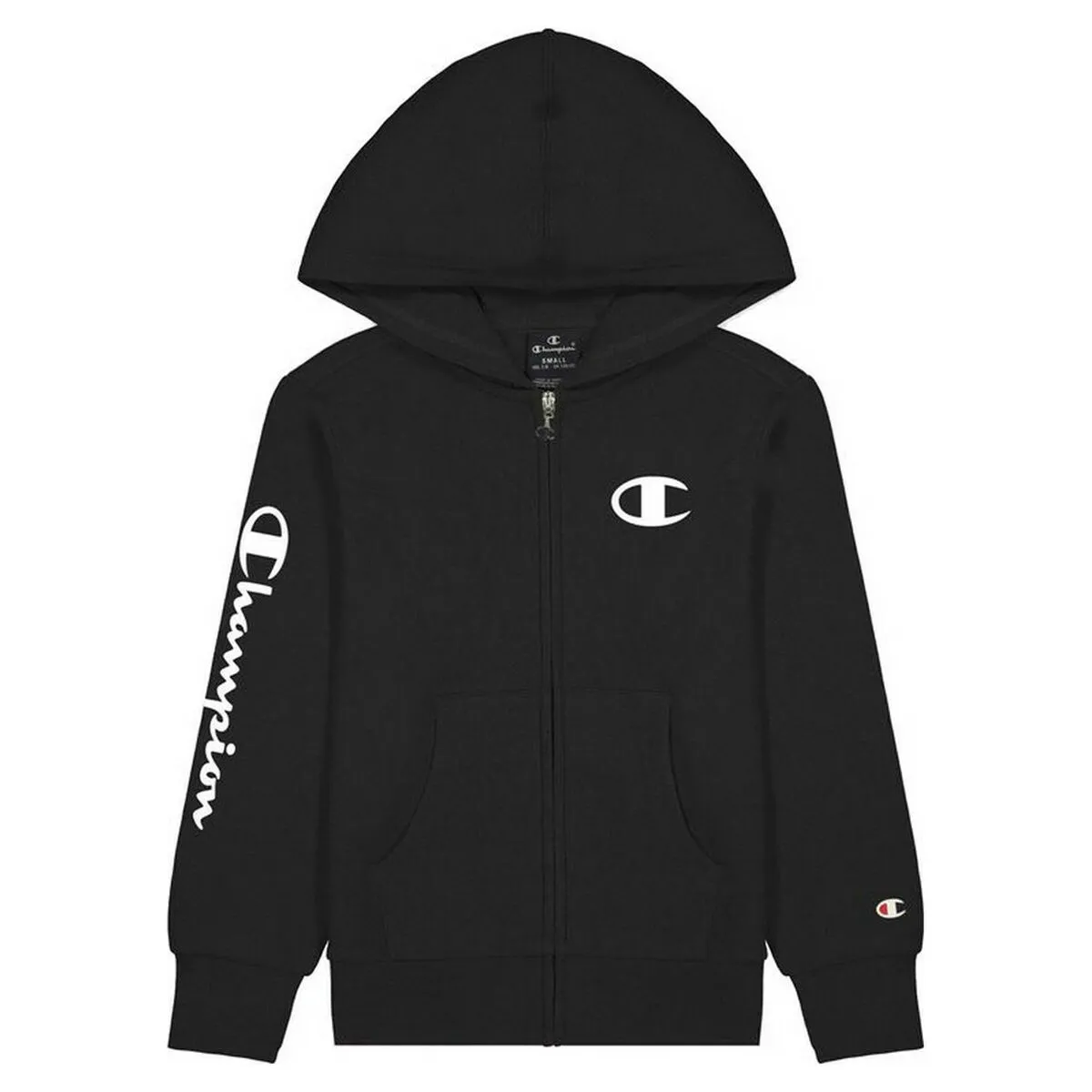 Giacca Sportiva Champion Full Zip Logo Boy Nero